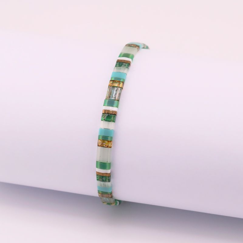 Pulsera Mosaico Celeste C/v (14 Cm - 17 Cm)